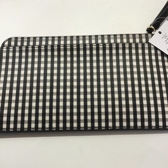 Kate Spade New Black Gingham Wristlet